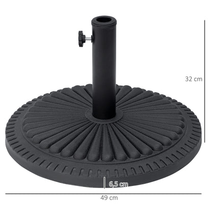 Outsunny Base Para Sombrilla Jardín Peso 14kg Para Postes De 35/38/48mm Ø49x32cm_2