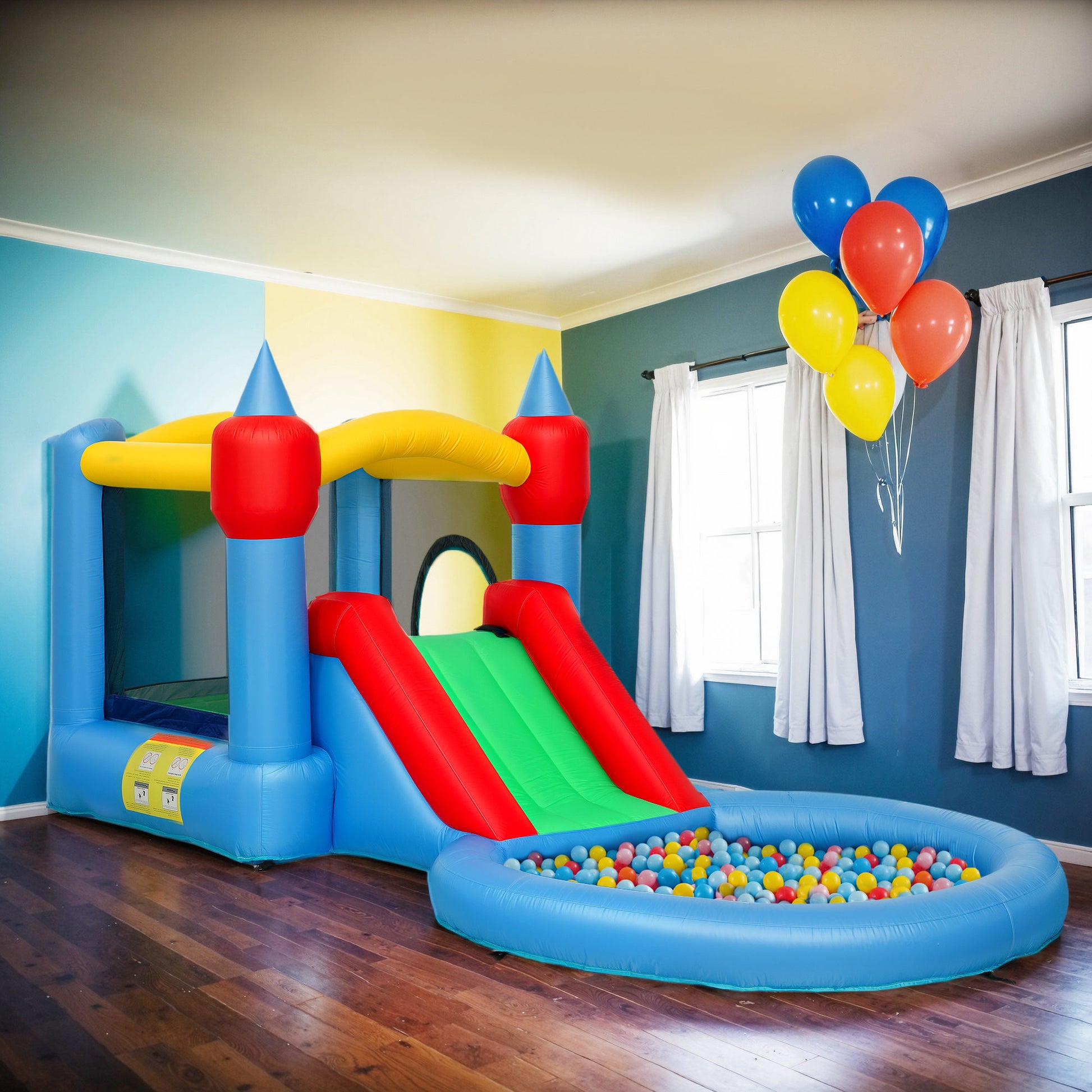 Aiyaplay Castillo Hinchable Con Soplador 4 En 1 415x205x190 Cm_1
