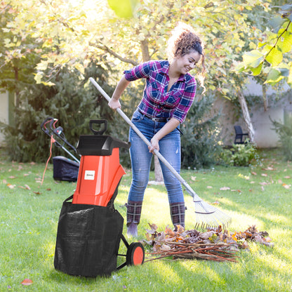 Outsunny Trituradora De Jardín 2500w Con 2 Cuchillas De Volteo Y Bolsa De 50l_1