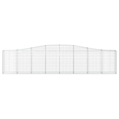 Cestas De Gaviones 9 Uds Forma De Arco Hierro 400x30x80/100 Cm_3