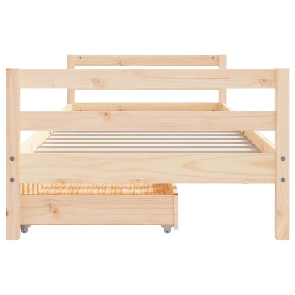 Vidaxl Estructura De Cama Infantil Con Cajones Madera Pino 90x190 Cm_4