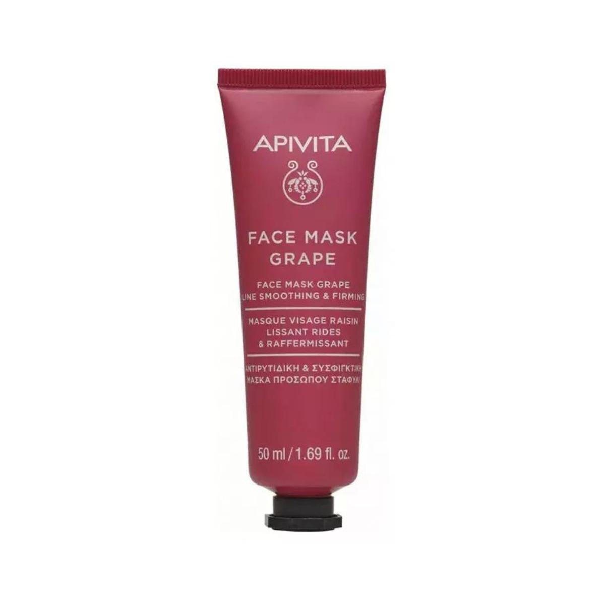 Máscara facial nutritiva antirrugas com uva, APIVITA 50 ml
