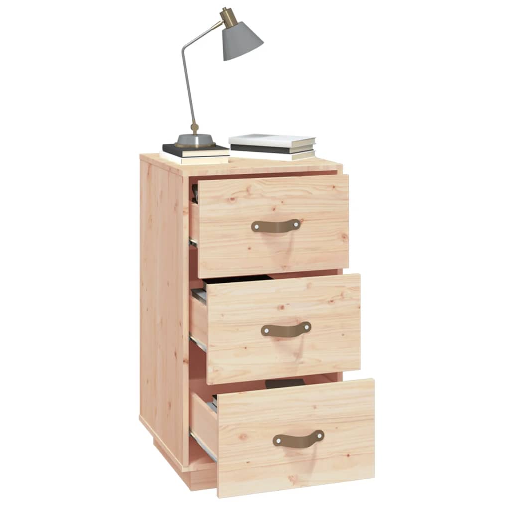 Mesitas De Noche 2 Uds Madera Maciza De Pino 40x40x75 Cm_3