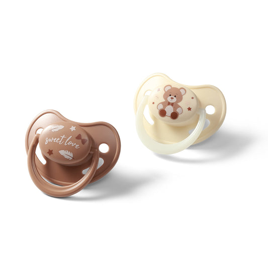 Chupetes Tetina Anatómica De Silicona 0-6 Meses Beige_0