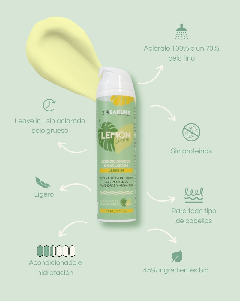 Lemon Wave - Acondicionador Sin Aclarado - Leave In 200 Ml Bio Sakure_1