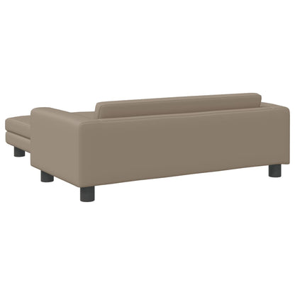 Cama De Perros Extensión Cuero Sintético Capuchino 100x50x30 Cm / Vetonek_2