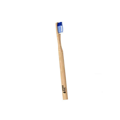 Escova de dentes profissional de bambu médio, cor natural/Oceano Atlântico