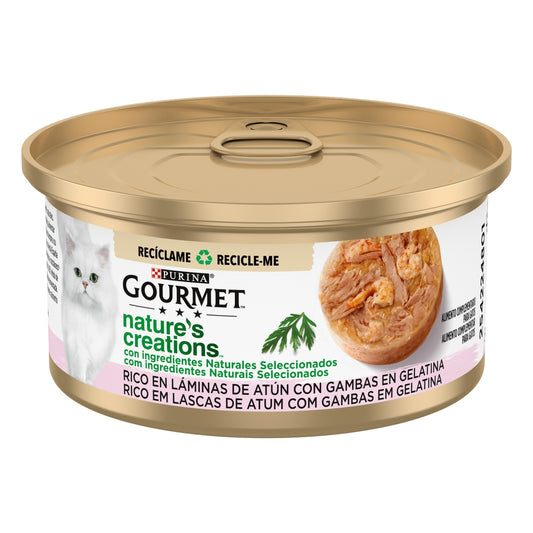 GOURMET Nature's Creations Rico em Flocos de Atum com Camarão em Gelatina 70g