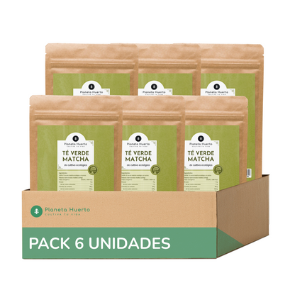Pack de 6 Chás Matcha em Pó ECO Planeta Huerto 70 g