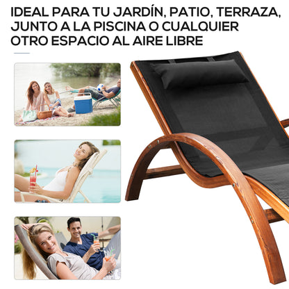 Outsunny Tumbona Hamaca 161x72x68cm Jardin Terraza Playa Piscina Patio Hotel_5