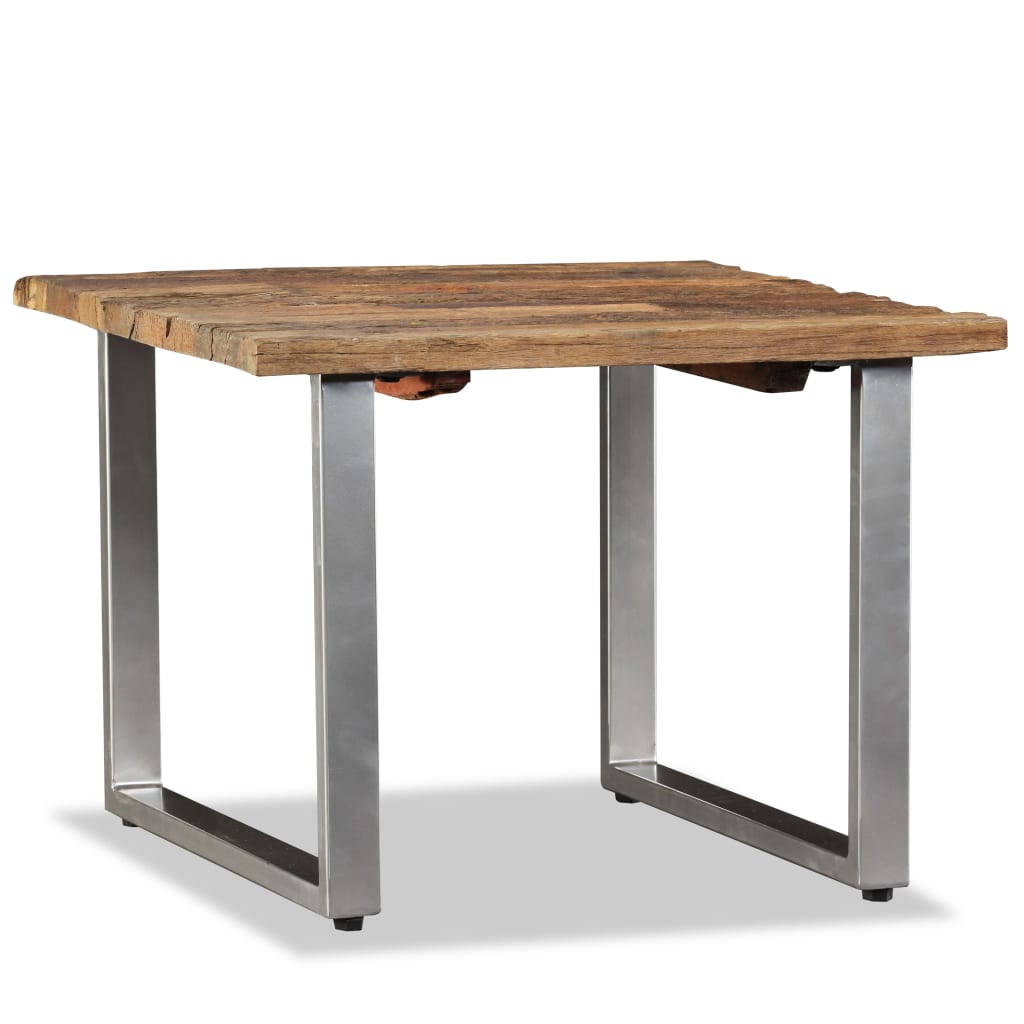 Mesa De Centro De Madera Maciza Reciclada 55x55x40 Cm_3