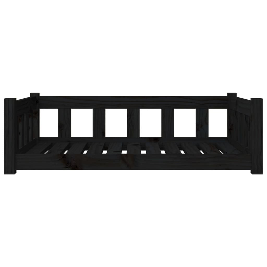 Vidaxl Cama Para Perros Madera Maciza De Pino Negro 95,5x65,5x28 Cm_3