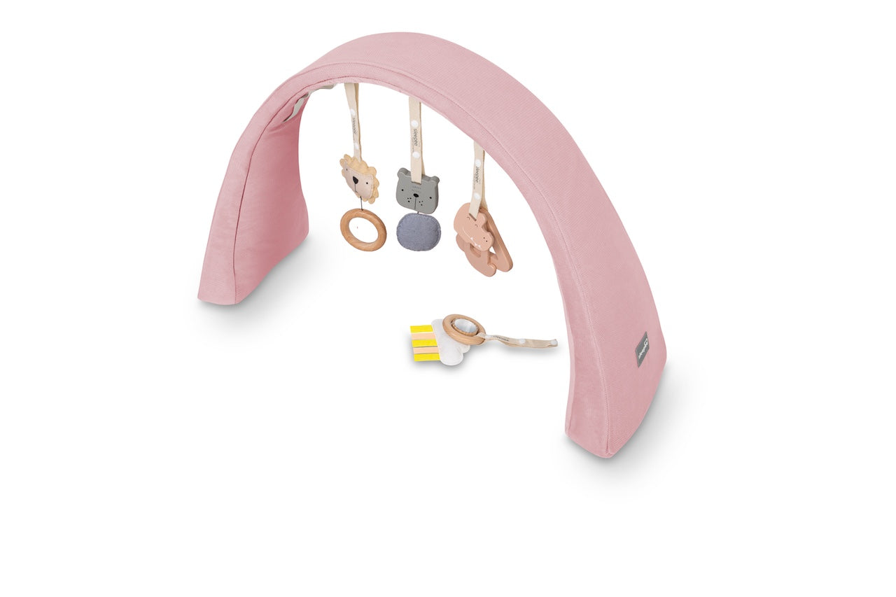 Cuna Nido 4 En 1 Con Caja Musical Y Arco De Juegos - Pink_2