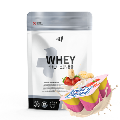 Whey Protein80 - 500g - Fresa Banana - Aumenta La Masa Muscular - Masmusculo_0