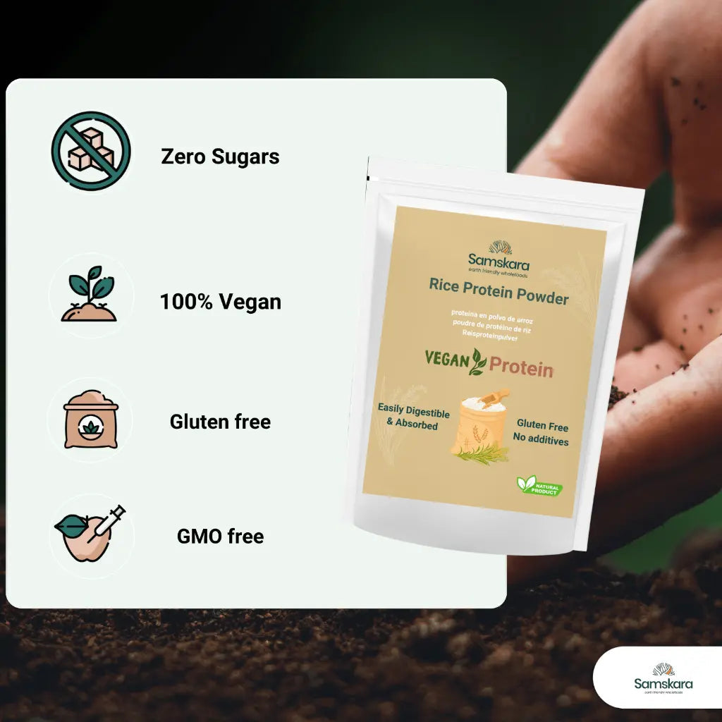 Proteína De Arroz Blanco - 4kg (500g Envase Retail + 3,5kg Bolsa Granel De Recarga) | Proteína Vegetal En Polvo Vegana_3