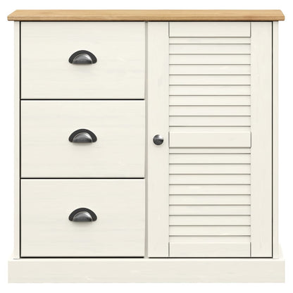 Aparador Con Cajones Vigo Madera Maciza Pino Blanco 78x40x75 Cm / Vetonek_3
