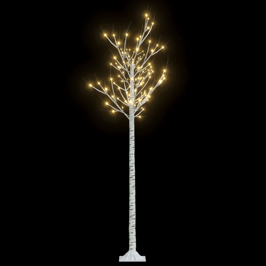 Vidaxl Árbol De Navidad Led Blanco Cálido Sauce Interior Exterior 1,8m_0