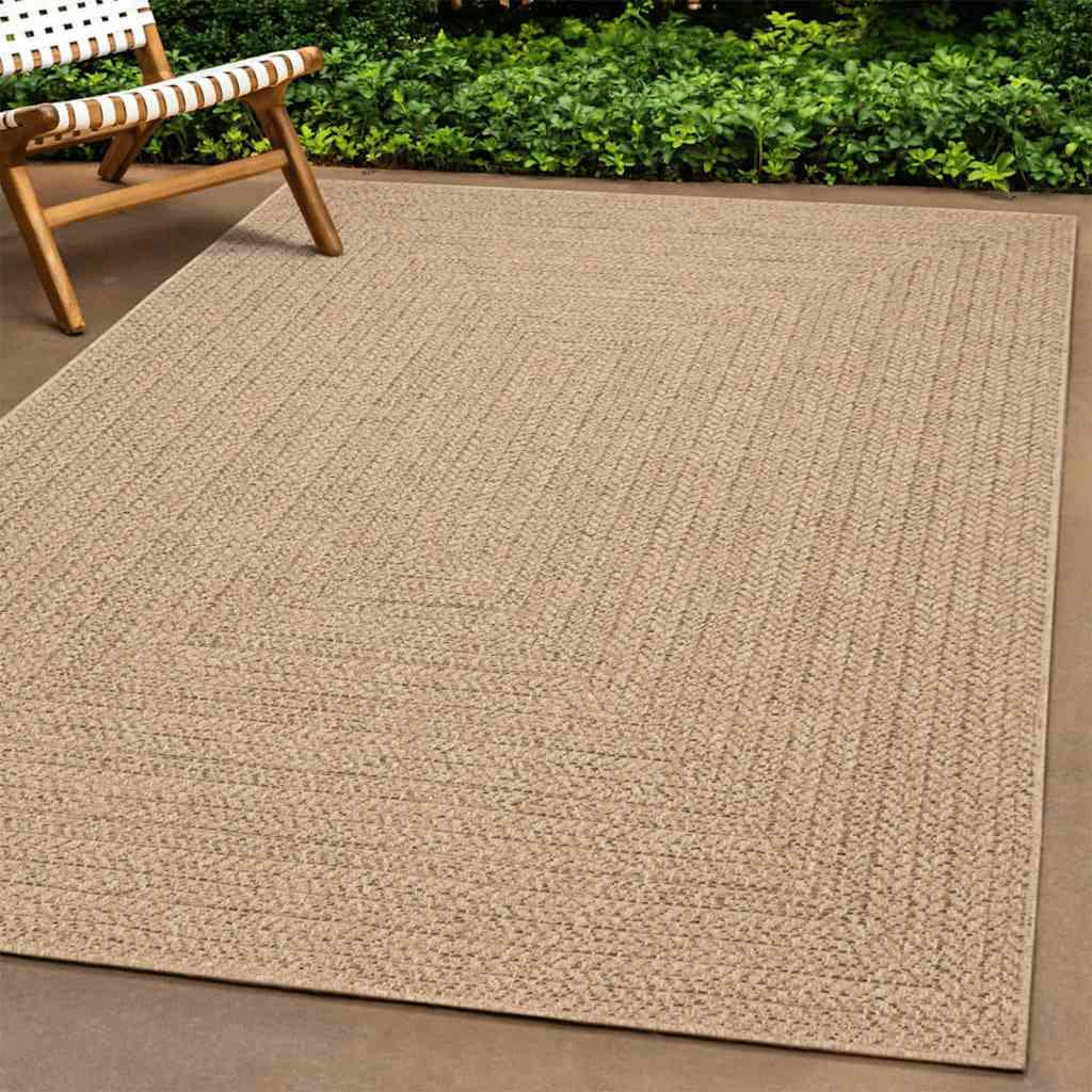 Vidaxl Alfombra Zizur Aspecto Yute Interior/exterior Beige 160x230 Cm_1