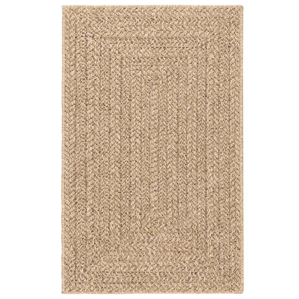 Vidaxl Alfombra Zizur Aspecto Yute Interior/exterior Beige 160x230 Cm_0