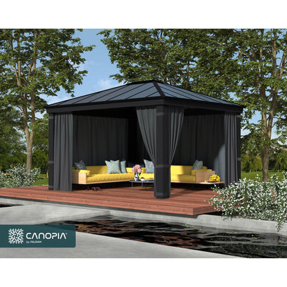 Conjunto de cortinas para gazebo Dallas 360x422 cm 