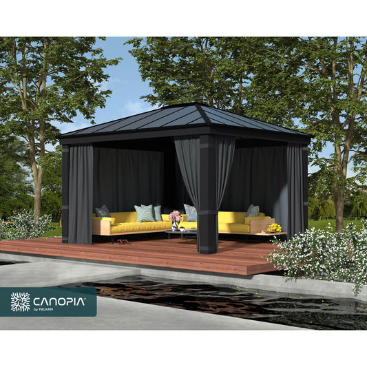 Conjunto de cortinas para gazebo Dallas 360x422 cm 