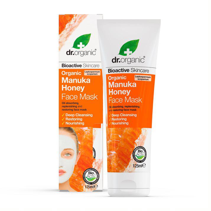 Máscara facial de mel de Manuka Dr. Organic, 125 ml