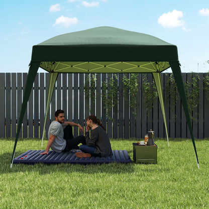 Outsunny Toldo De Recambio Para Carpa Plegable 2,4x2,4m Protección Upf 50+ Verde_5