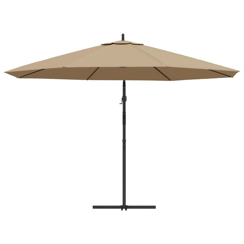 Sombrilla Voladiza Con Poste De Aluminio Gris Taupe 350 Cm_3