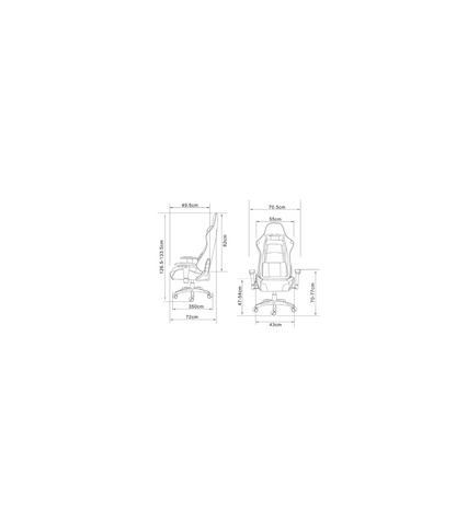 Silla Gaming Regina Tapizada En Piel Sintética Negro/azul, 126.5/133.5cm(alto) 70.5cm(anc_4