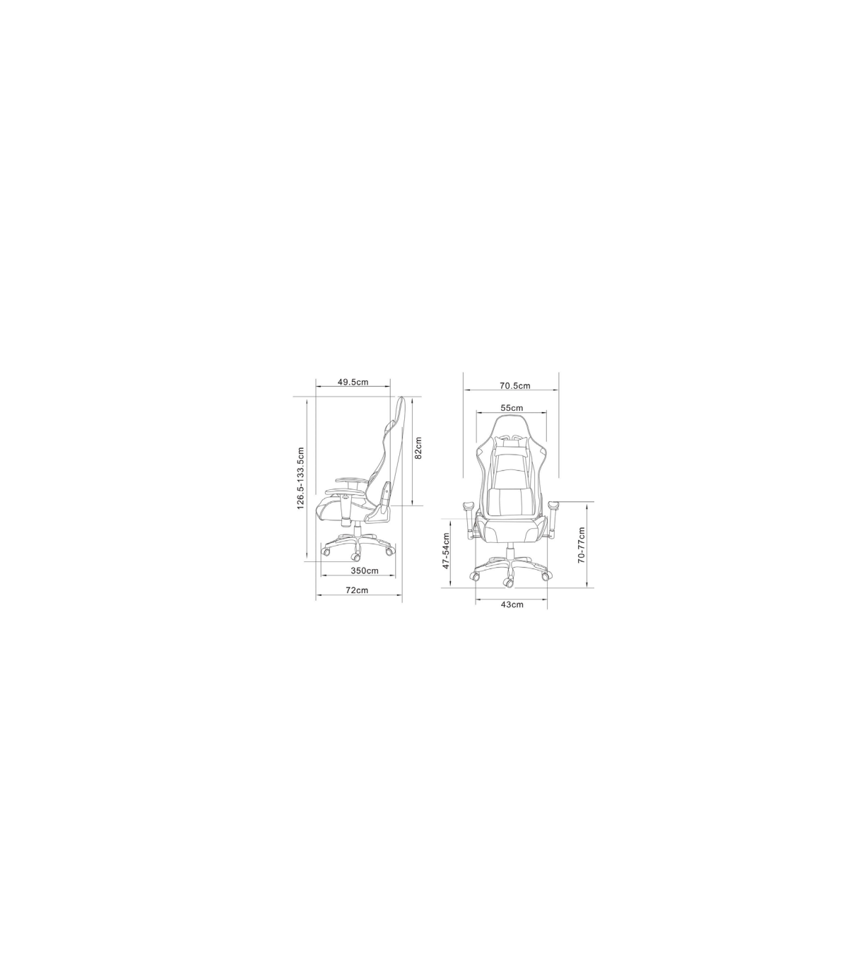 Silla Gaming Regina Tapizada En Piel Sintética Negro/rojo, 126.5/133.5cm(alto) 70.5cm(anc_4