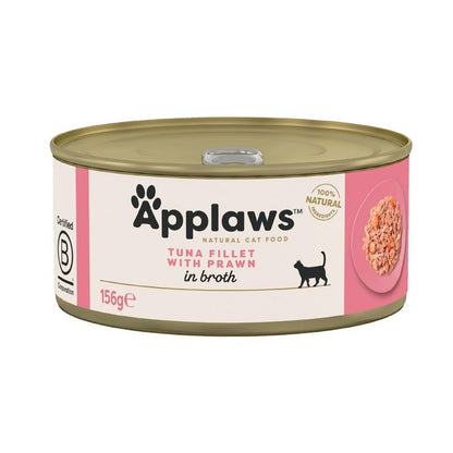 Ração húmida para gatos Applaws Tuna and Shrimp Can 156g