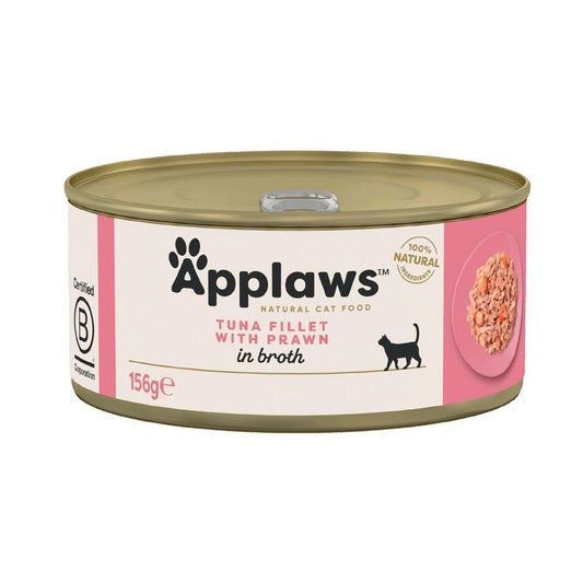 Ração húmida para gatos Applaws Tuna and Shrimp Can 156g