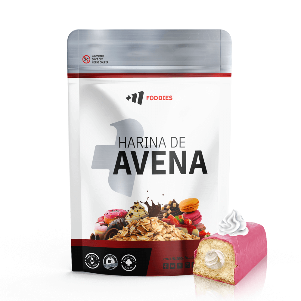 Harina De Avena - 1kg - Pantera Rosa - Pastelito De Fresa - Fuente De Hidratos De Carbono - Masmusculo_0