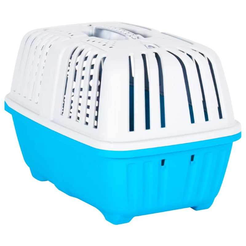 Vidaxl Transportín De Mascota Blanco Azul Polipropileno 55x36x36 Cm_5
