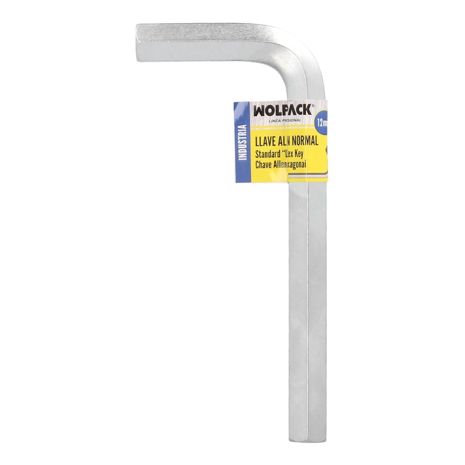 Llave Allen Standar Acero Cromo Vanadio Profesional 12,0 Mm. Llave Hexagonal, Llave Allen Taller Mecanica, Llave Allen Bricolaje