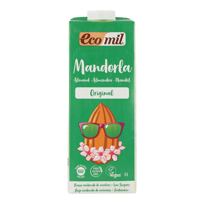 Pack de 6 Bebidas Vegetais de Amêndoa adoçadas com Agave Biológico EcoMil 1L