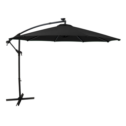Parasol Excéntrico Led De 3 M – Negro_0
