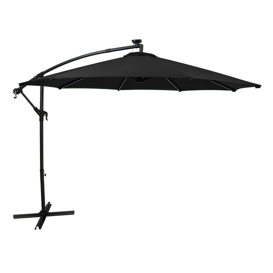 Parasol Excéntrico Led De 3 M – Negro_0
