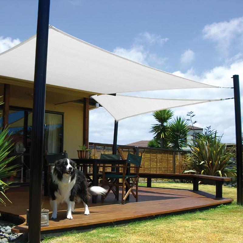 Toldo Vela Sombra Jardin Cuadrada 3,6x3,6 Metros Blanca_0