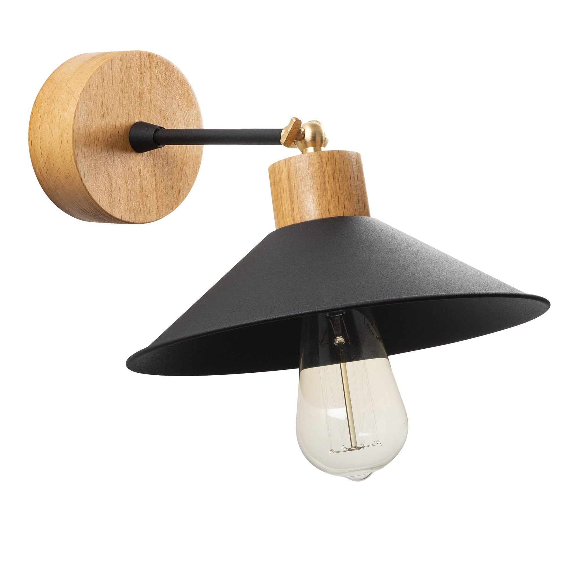 Aplique De Pared, Metal , Negro, 24x24x20, Casquillo E 27 Max 40 W_2
