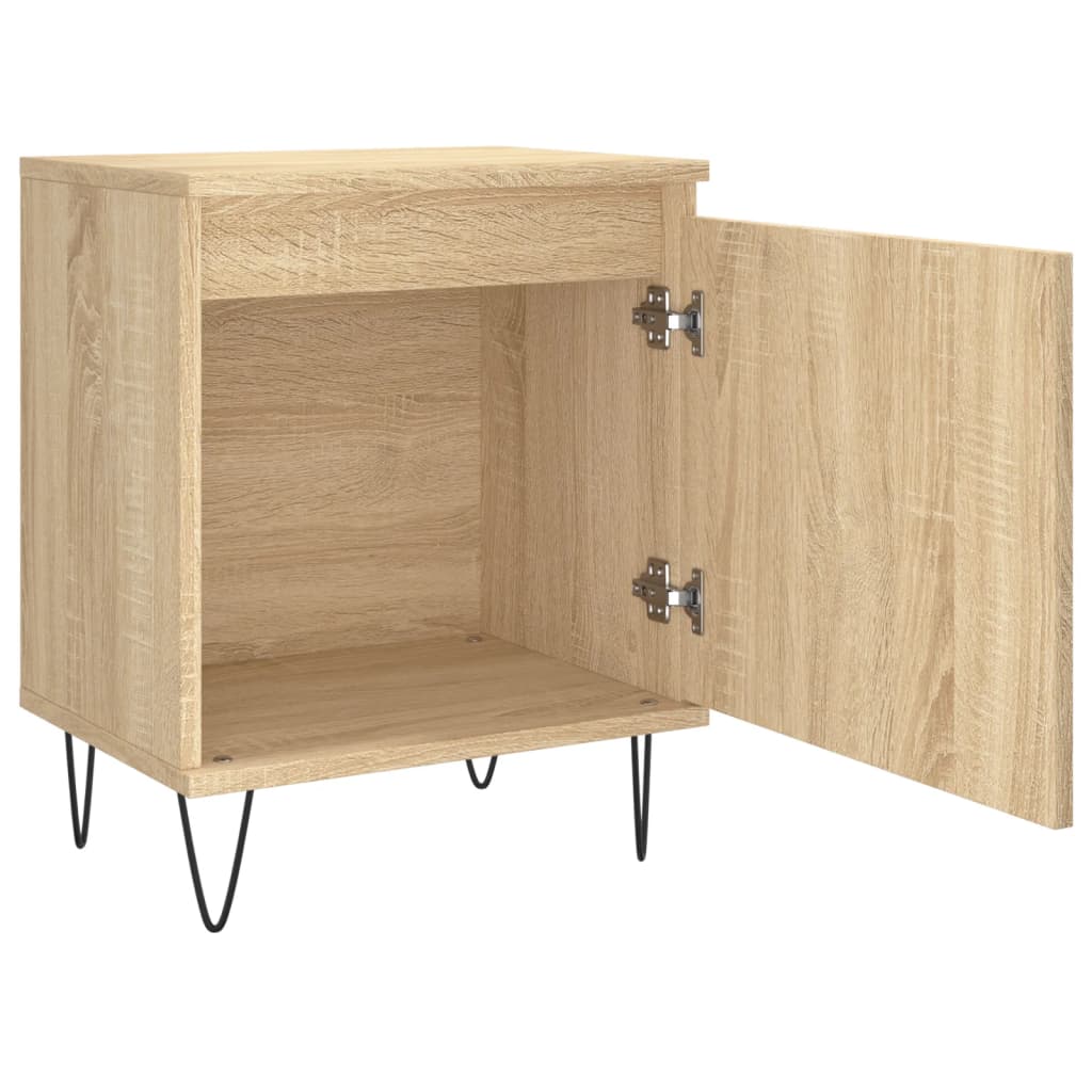 Mesitas Noche 2 Uds Madera Ingeniería Roble Sonoma 40x30x50 Cm_4