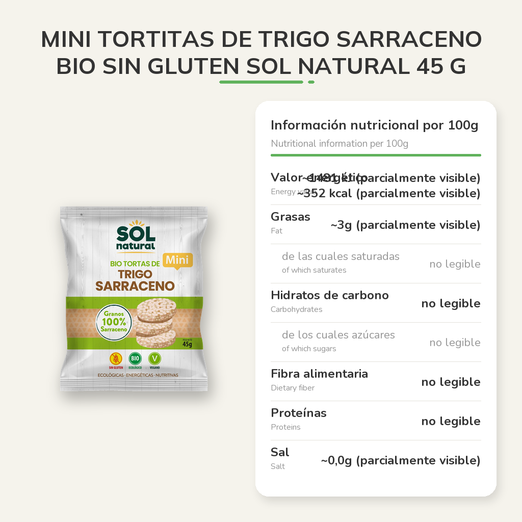 Información nutricional