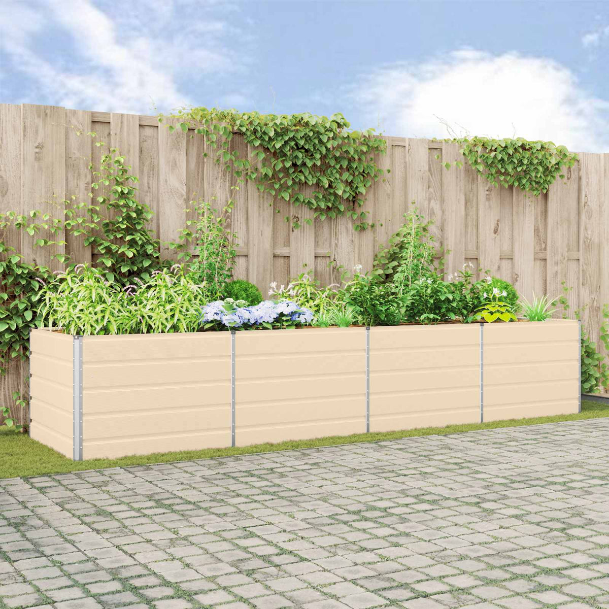 Jardinera Marfil 385 X 100 X 75 Cm Acero Galvanizado_1