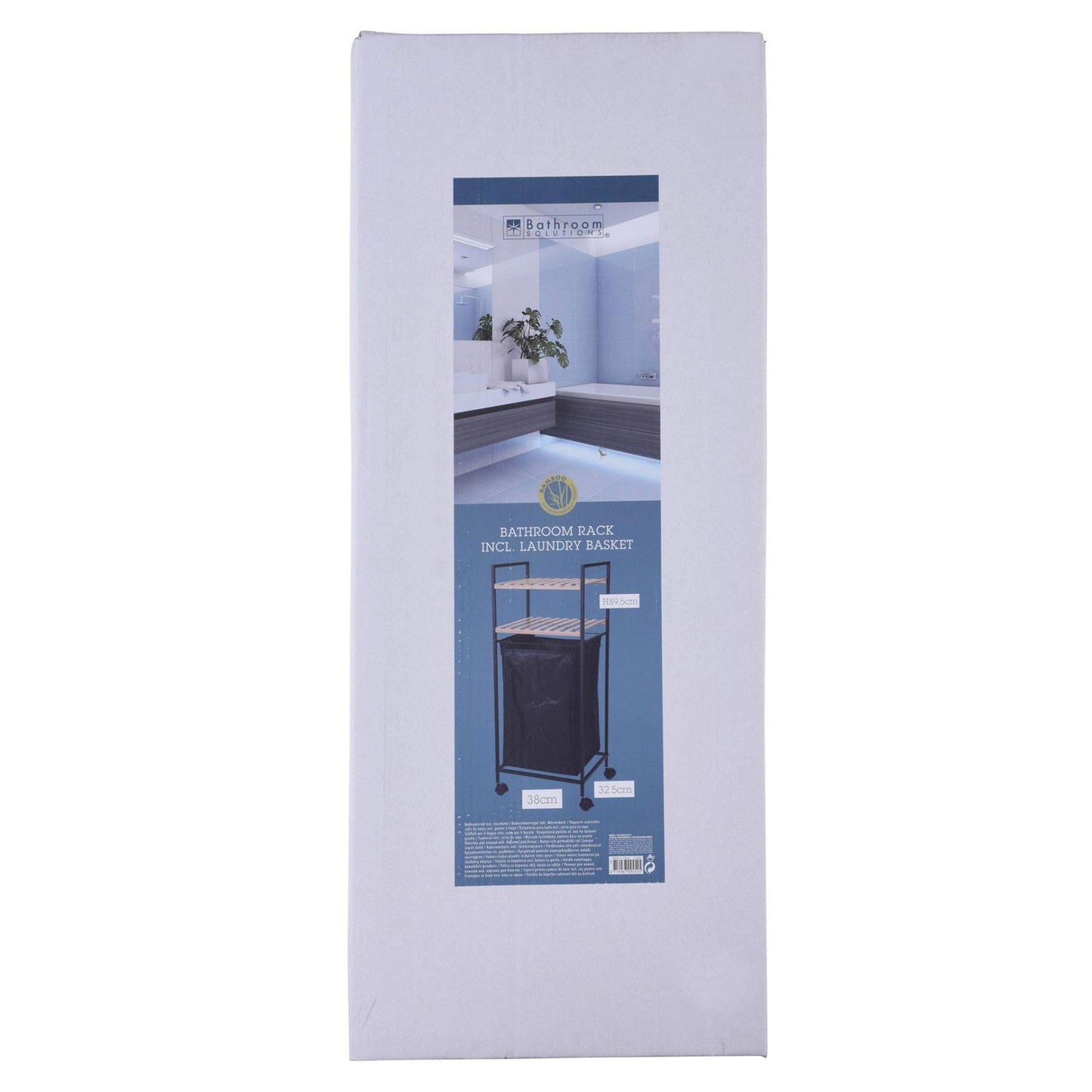 Well Home Estantería De Baño 2 Estantes Y Bolsa De Lavandería H.89,5cm_2