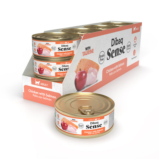 Dibaq Sense Cat Pollo Y Salmón Con Manzana (12uds X 70g)_0