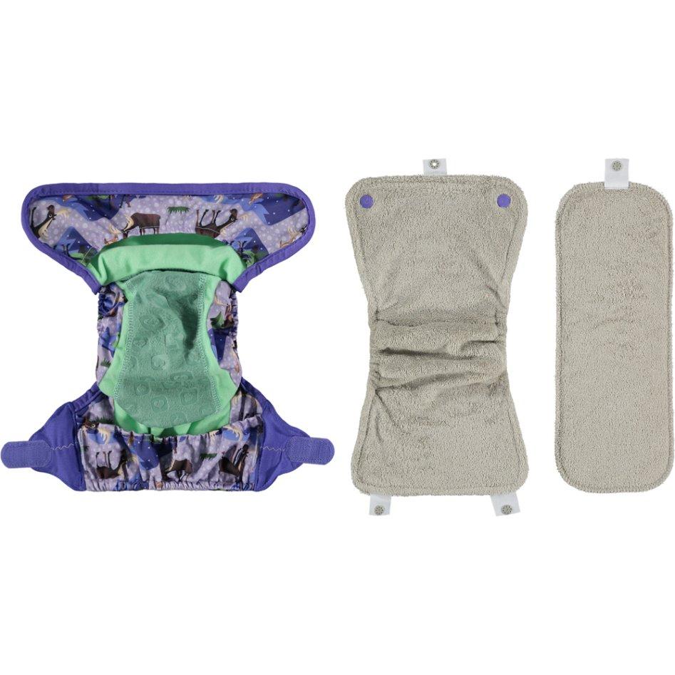 Fralda de pano pop-in Bambu Moose com velcro Close Parent