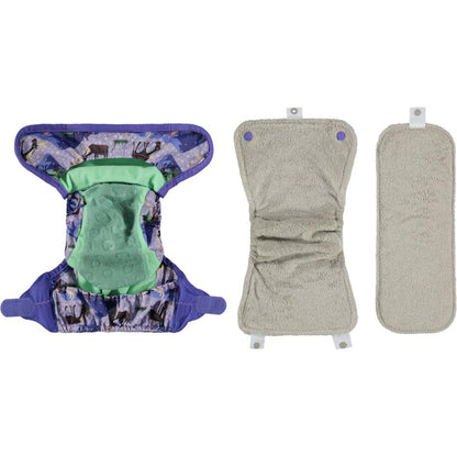 Fralda de pano pop-in Bambu Moose com velcro Close Parent