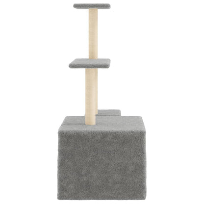 Vidaxl Rascador Para Gatos Con Postes De Sisal Gris Claro 110 Cm_4