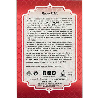Pó de Henna Mogno Luminoso Radhe Shyam 100g