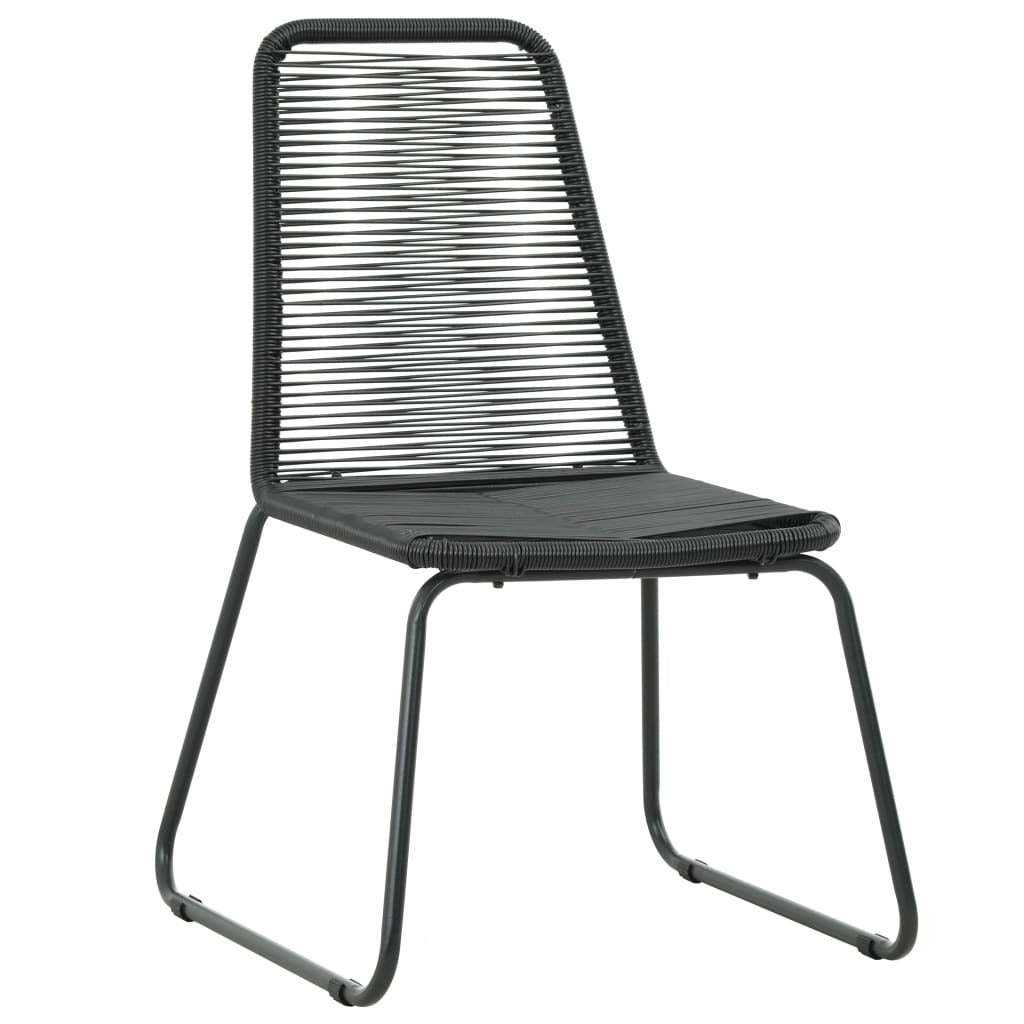 Vidaxl Set De Comedor De Jardín De 5 Piezas Pvc Ratán Negro_4